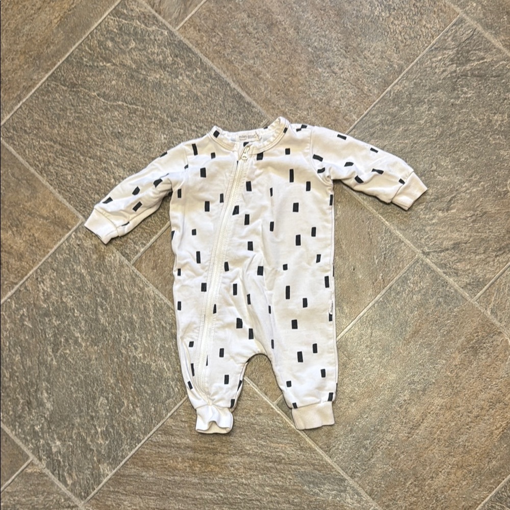 Ali Miles Cream and Black Kids Footie